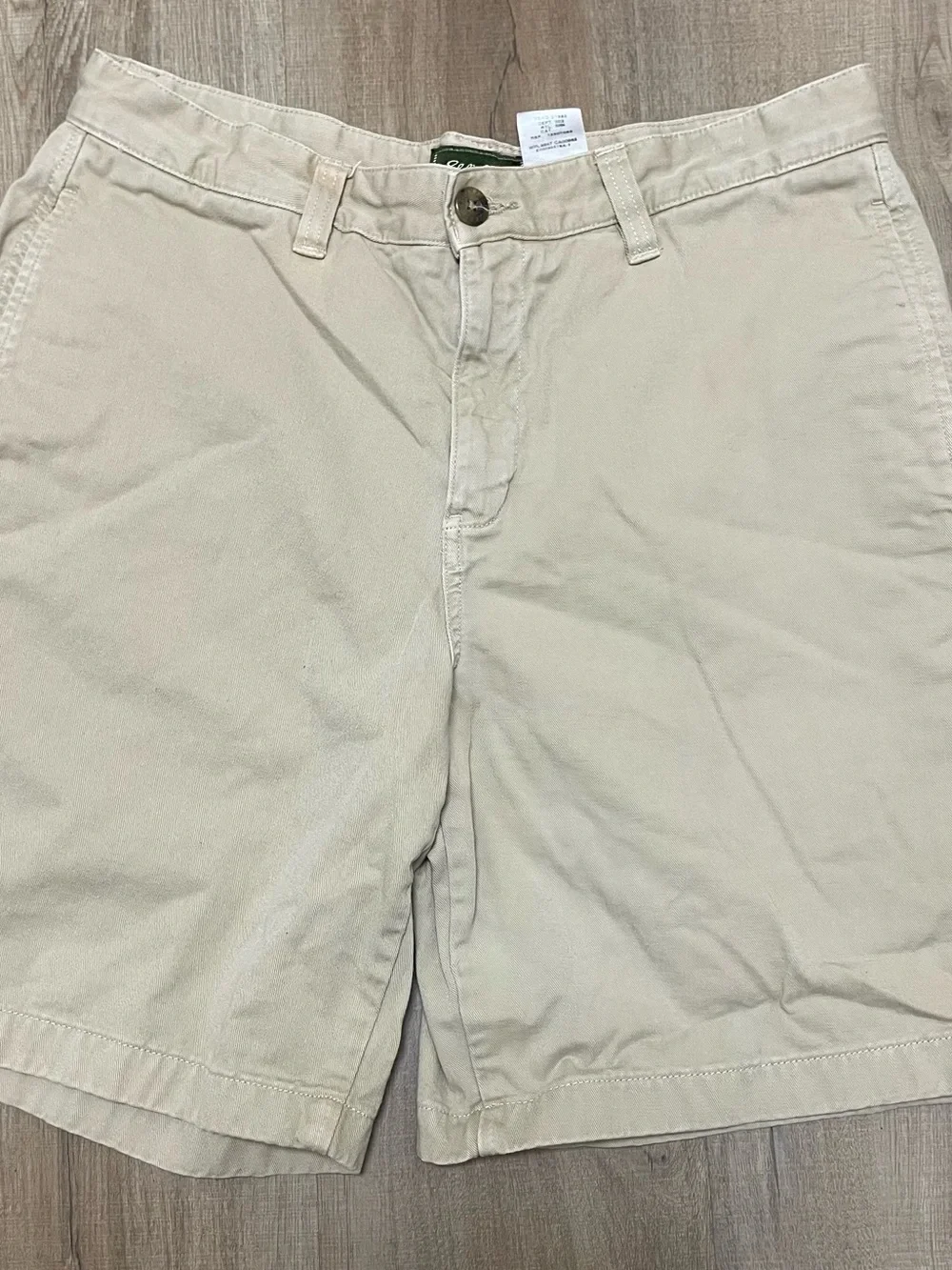 Eddie Bauer Light Tan Flat Front Men's Shorts